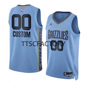 Herren NBA Memphis Grizzlies Trikot Benutzerdefinierte Jordan 2022-23 Statement Edition Blau Swingman